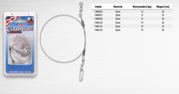 AFW Titanium Leaders - 20cm - 19kg - Inh.1st