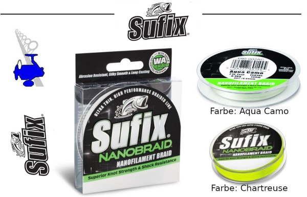 Sufix Nanobraid Chartreuse 100m - 0,06mm - 3,3kg