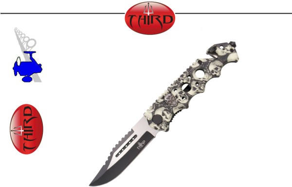 Third Rescue Taschenmesser Rescue Skull grau