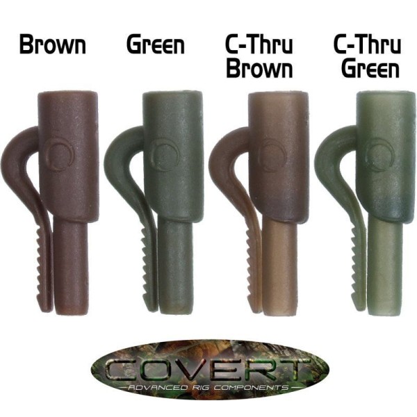 Gardner Tackle Covert Range Lead Clips C-THRU Green (Grün) oder C-THRU Brown (Braun)