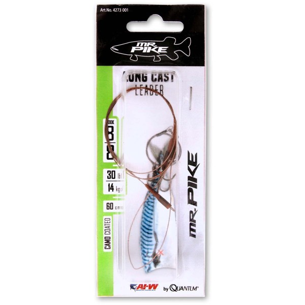 Quantum Mr. Pike Long Cast Leader Camo 60cm 14kg Gr.4 + 4