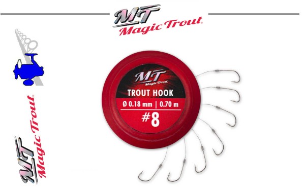 Magic Trout Trout Hooks to Nylon - 2,0m - versch. Gr. Inh. 7st.