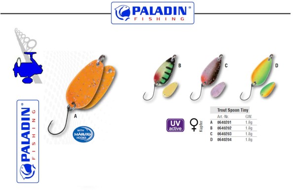 Paladin Trout Spoon No.II - Tiny - 2,3cm - 1,8g - versch. Dekore / Farben