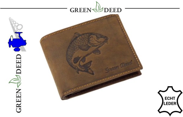 Green Deed Geldbörse - Portemonnaie - Karpfen - Carp - Braun TPO1021/T