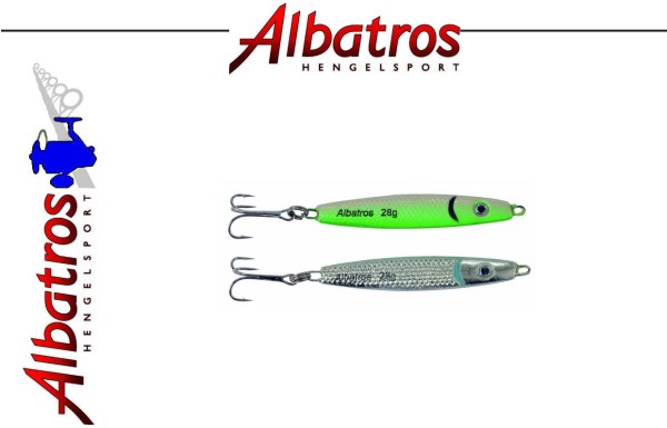 Albatros Herring Pilker 40g - Silber - Gruen - 2 St