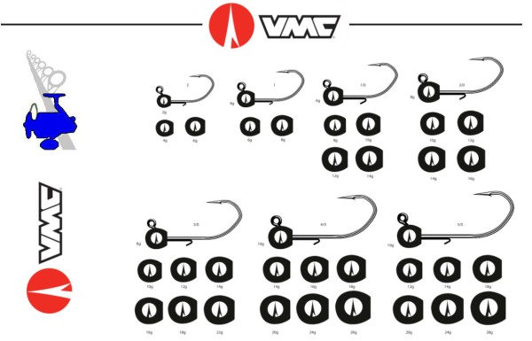 VMC Bulled Jig - Jighead - Jigkopf #1/0