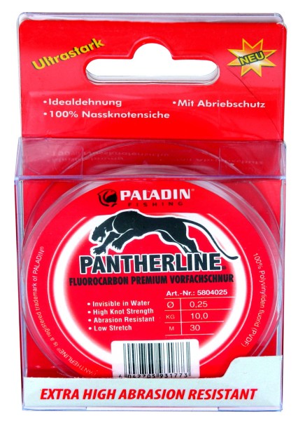 Paladin Pantherline Fluorocarbon Premium Vorfachschnur - 30m - 0,14mm - 3,4kg