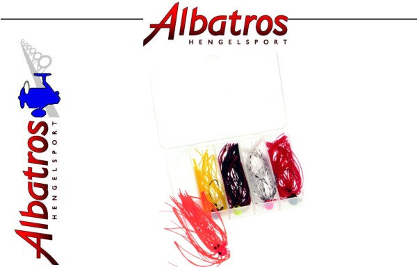 Albatros Rubber Skirted Jig Heads - 5 St. - 7g