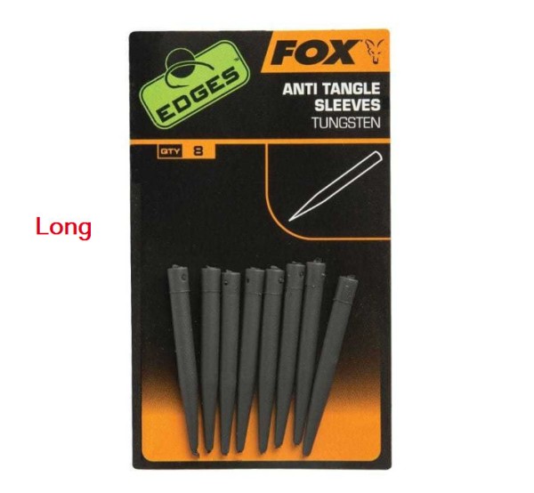 Fox Edges Anti Tangle Sleeves - Tungsten versch. Längen