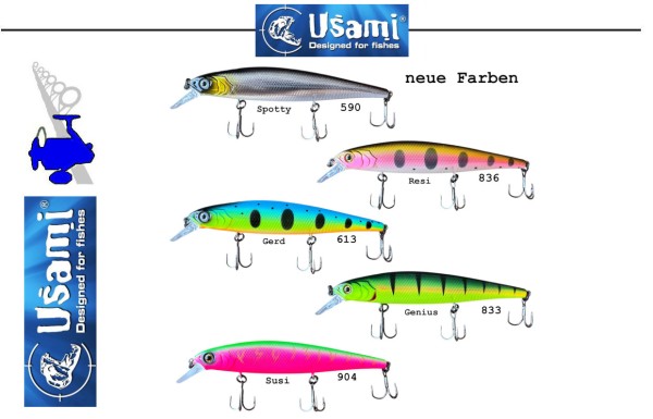 Usami JACK THE RIPPER 115SP-SR 11,5cm 16gr. TT1-1,5m. neue Farben 2025