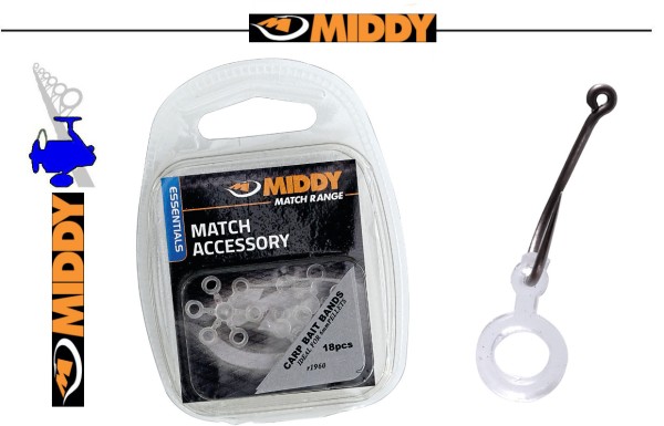 MIDDY Micro Pellet/Bait Bands - Clear - DIA 4mm - Inh.18st