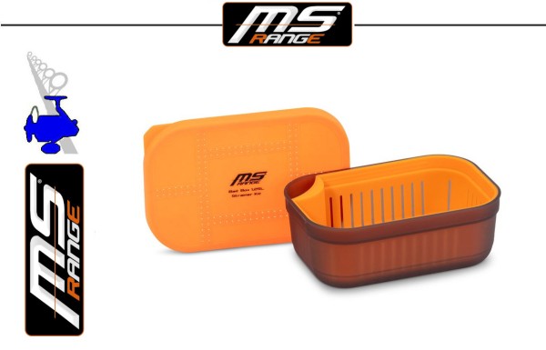 MS Range Bait Box - Madendose - 1,25l & Strainer Kit