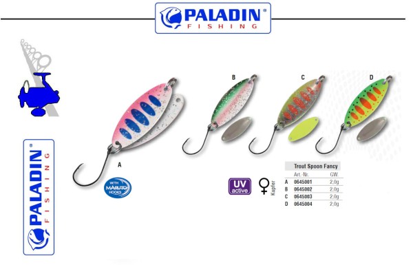 Paladin Trout Spoon No.XI - Fancy - 2,0g - versch. Dekore / Farben