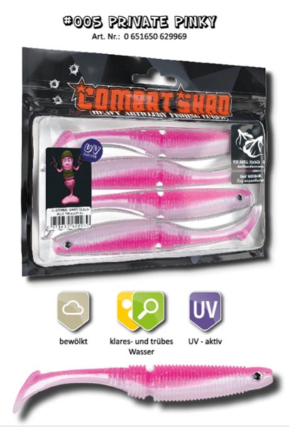 Combat Shad 7,5cm Private Pinky Inh. 6stck