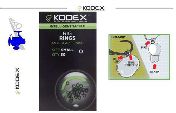 KODEX Rig Rings Round Small 3.1mm - matt - 30st