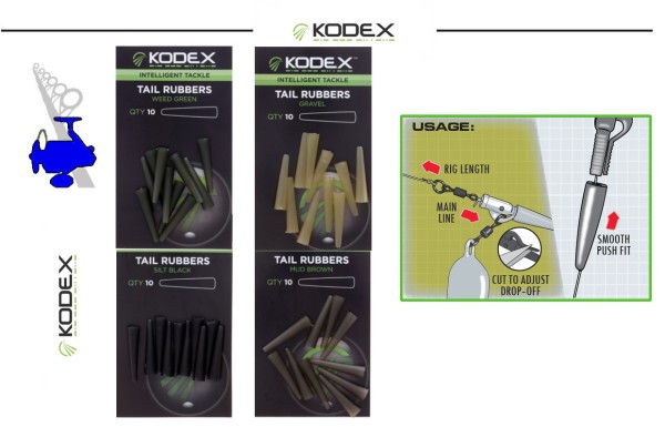 KODEX Tail Rubbers vers. Farben - Inh. 10st