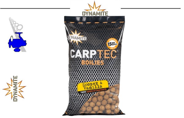 Dynamite Baits CARPTEC Boilies - Scopex & Vanilla - 1,8kg - 15mm