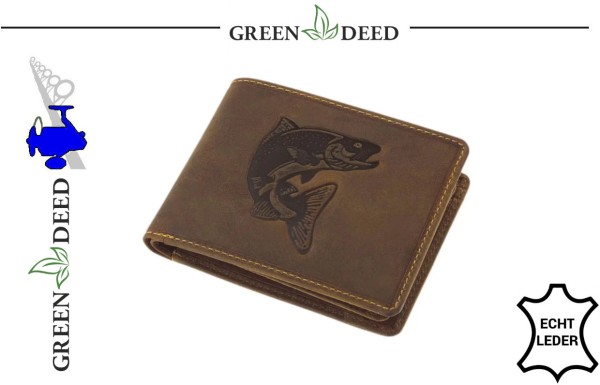 Green Deed Geldbörse - Portemonnaie - Forelle - Braun AS-99