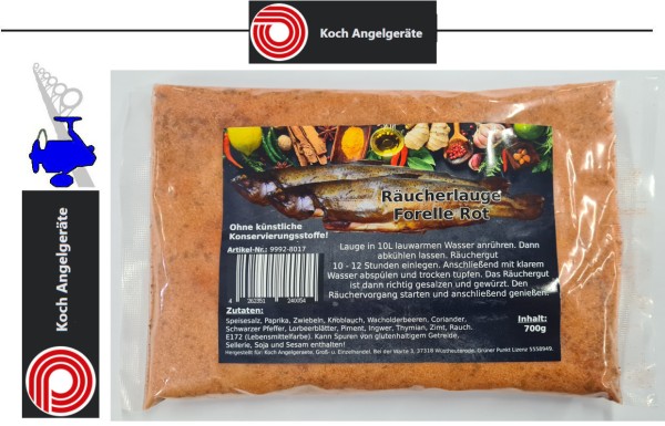 Koch Angelgeräte Räucherlauge - Forelle rot 700g