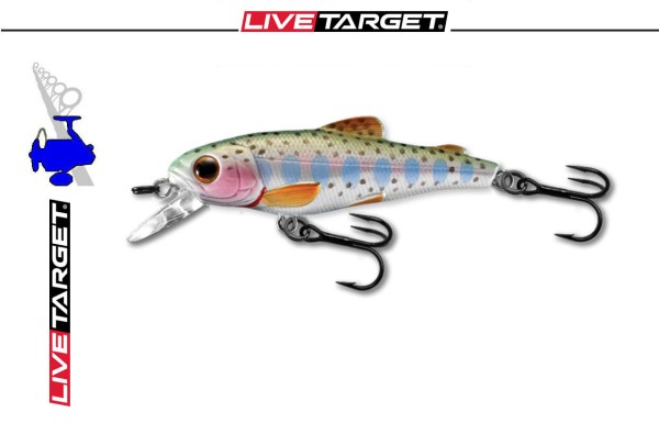 Live Target Trout Frey - Jerkbait - Rainbow Trou - 2 3/4" - 7cm - 5/16oz - 9g - Slow Sink