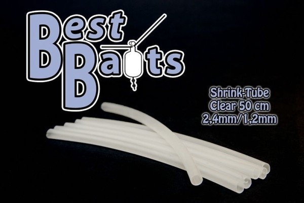 Best Baits Shrinktube Schrumpfschlauch Clear 2,4 - 1,2mm 50cm