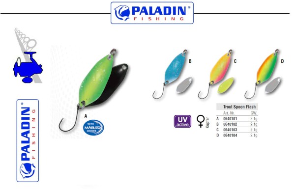 Paladin Trout Spoon - Flash - 2,1g - versch. Dekore / Farben