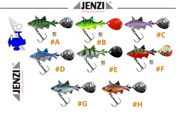 Jenzi Baitfish Spin-Jig - versch. Designs - 16g - 4cm Bleifrei