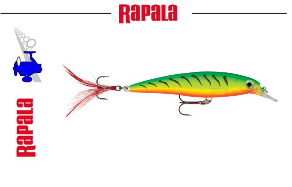 RaPaLa XR-10 - X-Rap Extreme Action Slashbait - UV Active - 10cm - Firetiger