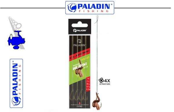 Paladin Classic Wurmhaken - Braid - 50cm - 9,7kg - 0,15mm - Inh. 4st