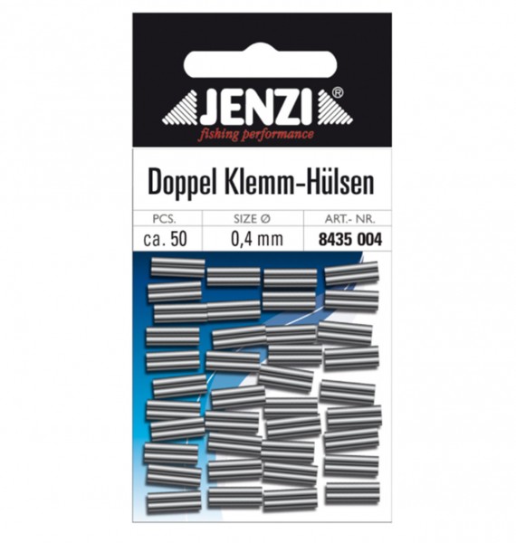 Jenzi Doppel Klemm Hülsen für Mono versch. Diameter - 40St.