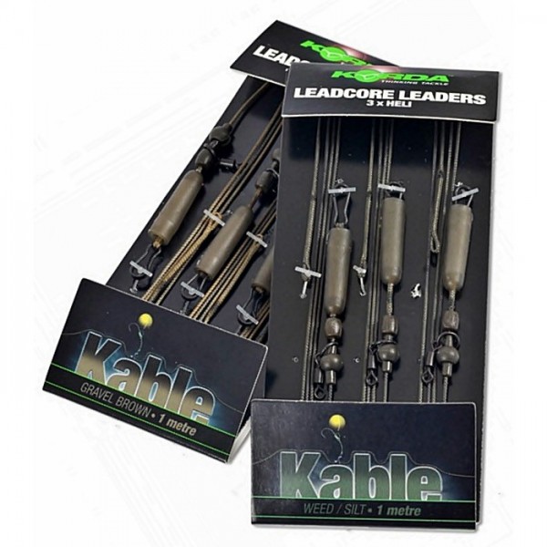 Korda Leadcore Leaders Heli - 3 per pack - 1 m versch. Farben