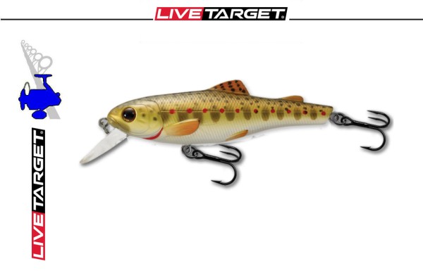 Live Target Trout Frey - Jerkbait - Brown Trout - 2" - 5cm - 1/8oz - 3g - Slow Sink
