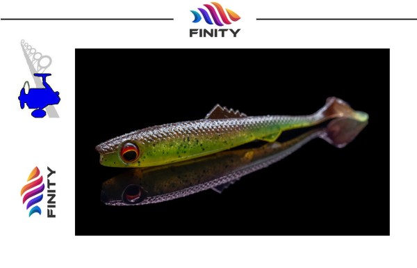 FINITY ONE - #08 Fresh Green Pumpkin Chartreuse - 9,5cm - 6,6g - Squid Scend - UV Aktiv