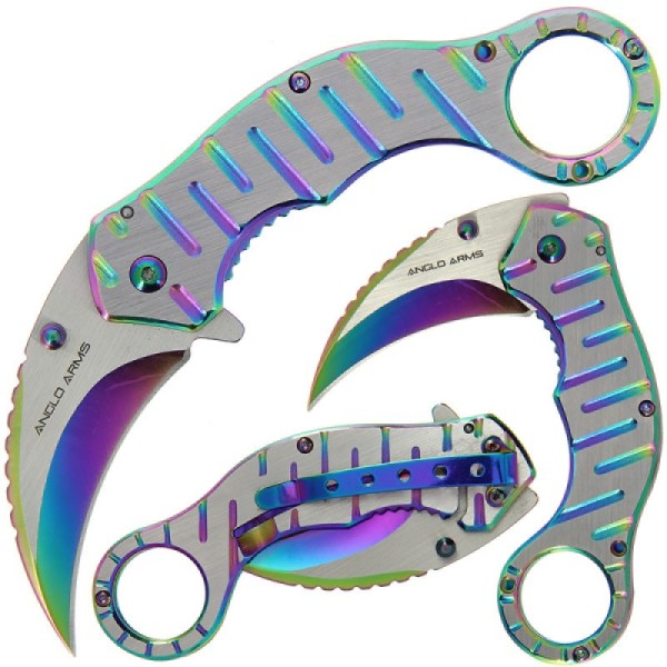 Anglo Arms Karambit Einhandmesser Rainbow