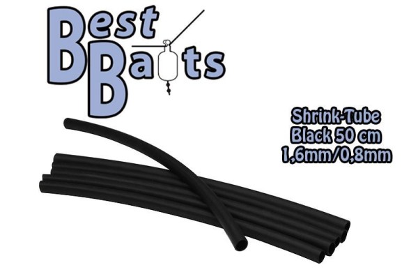 Best Baits Shrinktube Schrumpfschlauch Black 1,6 - 0,8mm 50cm