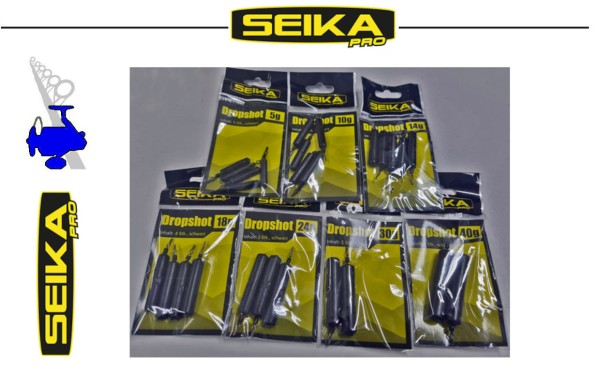 SEIKA Dropshot Bleie - schwarz - 14g - Inh.5st