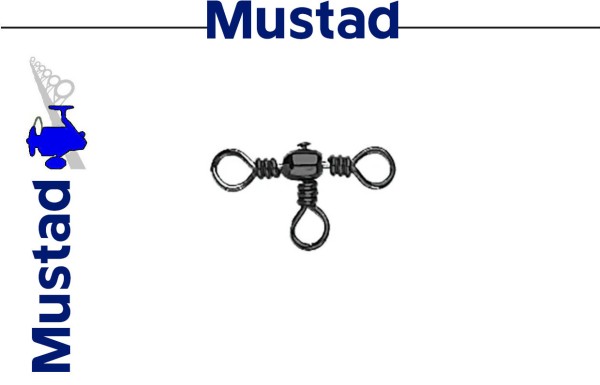 Mustad Barrel Thre Way Cross Swivel - T-Wirbel