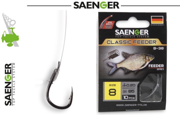 Sänger Carbon Stahl Haken - Classic Feeder B-38 - 85cm