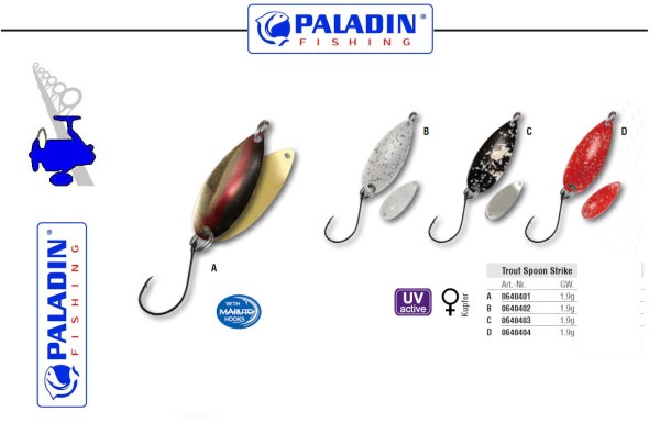 Paladin Trout Spoon No. IV - Strike - 1,9g - versch. Dekore / Farben