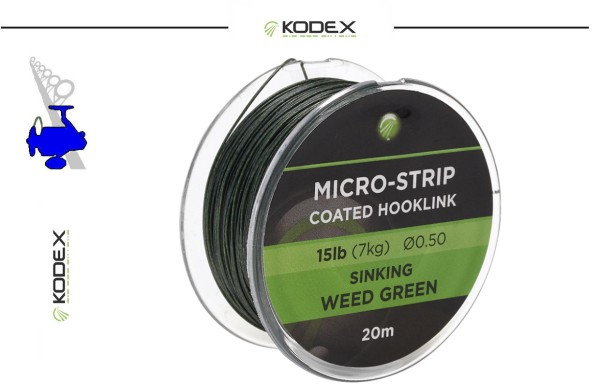 KODEX Micro-Strip Coated Hooklink 15lb 20m spool