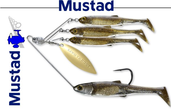 Live Targer Baitball Spinner Rig - smal - 3/8oz 11g - Dark Amber Gold