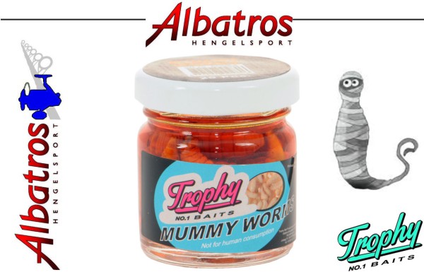 Trophy Baits Wachsmotten Larven - Bienenmaden - Natur - Orange - 25st
