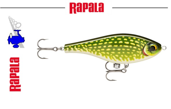 RaPaLa Super Shadow Rap Jerkbait - Side to Side Swimming Action - 11cm 41gr -TT variable - Live Pike
