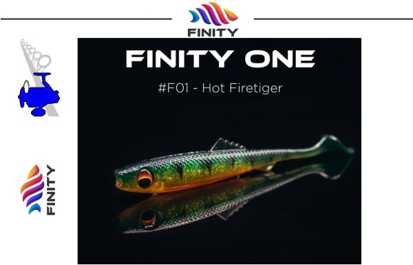FINITY ONE - #01 Hot Firetiger - 9,5cm - 6,6g - Squid Scend - UV Aktiv