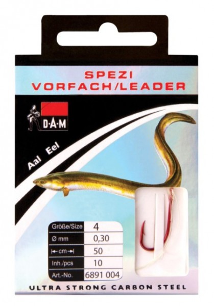 DAM Spezi Aal Haken versch Gr.50cm Inh. 10 St.