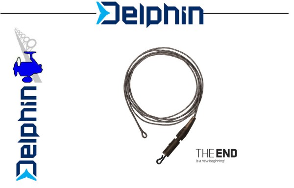Delphin THE END Leadcore + Pin Clip & Swivel 100cm - 45lbs