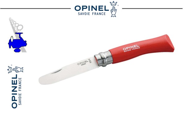 Opinel No 07, Kindermesser, rostfrei, Buchenholz rot