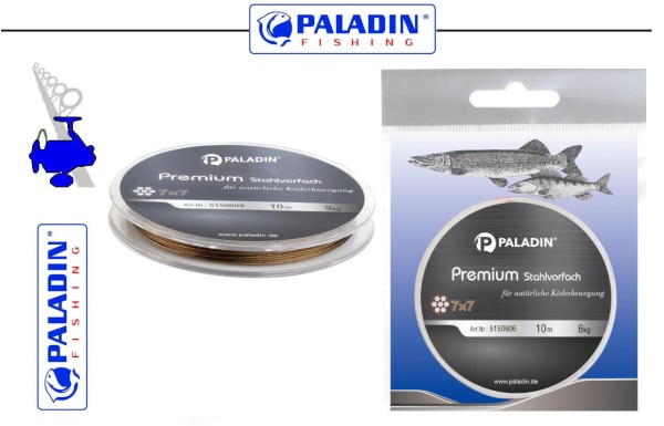 Paladin Premium Stahlvorfach 7x7 - 10m - vers. Stärken