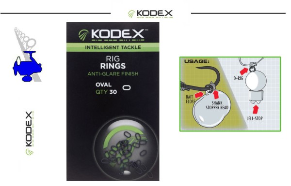 KODEX Rig Rings Round Oval - matt - 30st