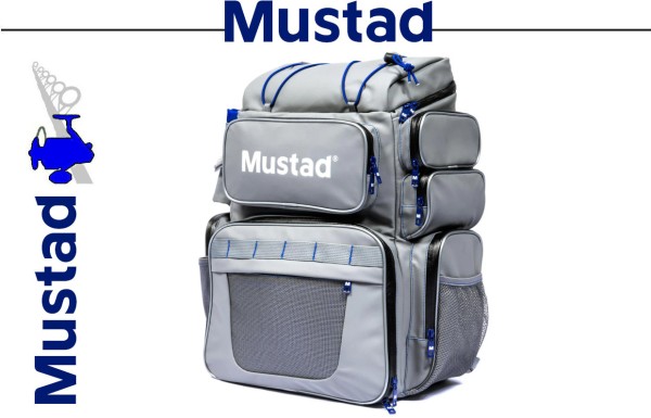 Mustad Game Time Back Pack - Tackle - Rucksack mit Kunstköder Dosen